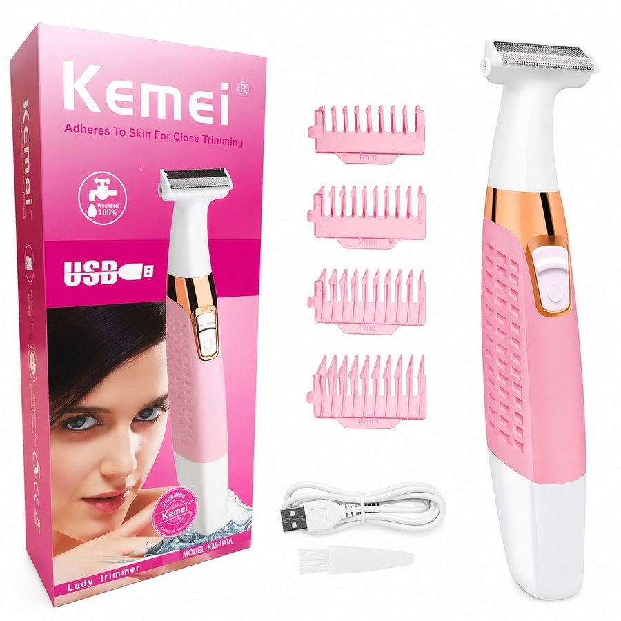 Aparador e Depilador Feminino KMEI USB