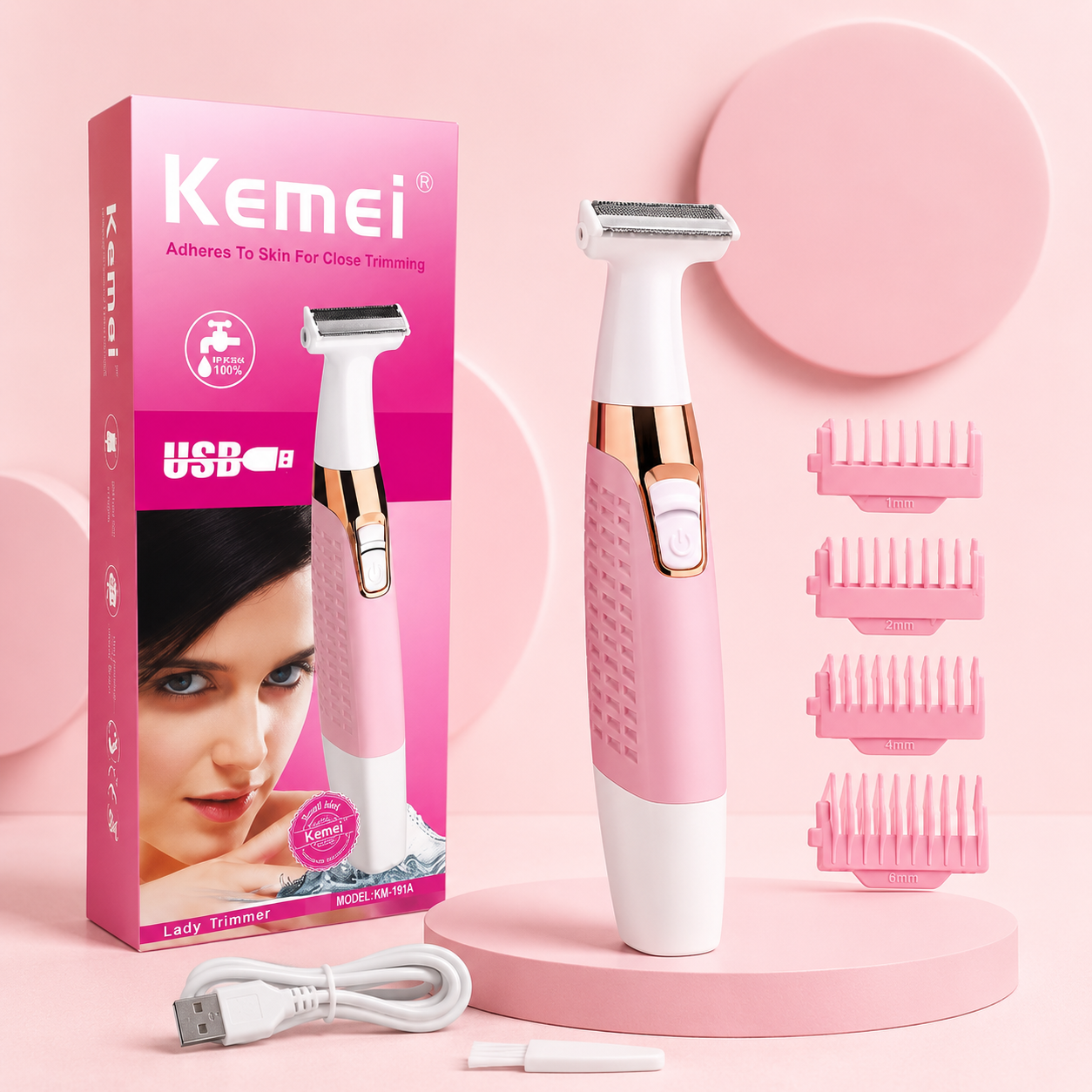 Kit completo do trimmer feminino Kemei