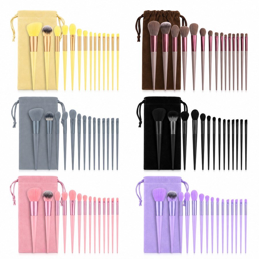 Kit de Pincéis de Maquiagem 13 Peças